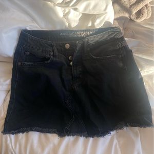 Black jean skirt